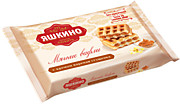 Мягкие вафли с прослойкой из карамели. Вес 80г. В упаковке 2шт. Яшкино. 12=шт.